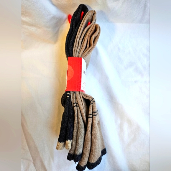 MICHAEL KORS DRESS CREW 3 PAIRS SOCKS TAUPE HEATHER MEN SIZE 7-12 - Picture 3 of 3